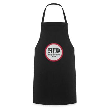 ANTI AFD STICKER, FASCHISTISCHER DURCHFALL - Kochschürze - Schwarz - Vorne - AI Model Male 185 dark (185cm)