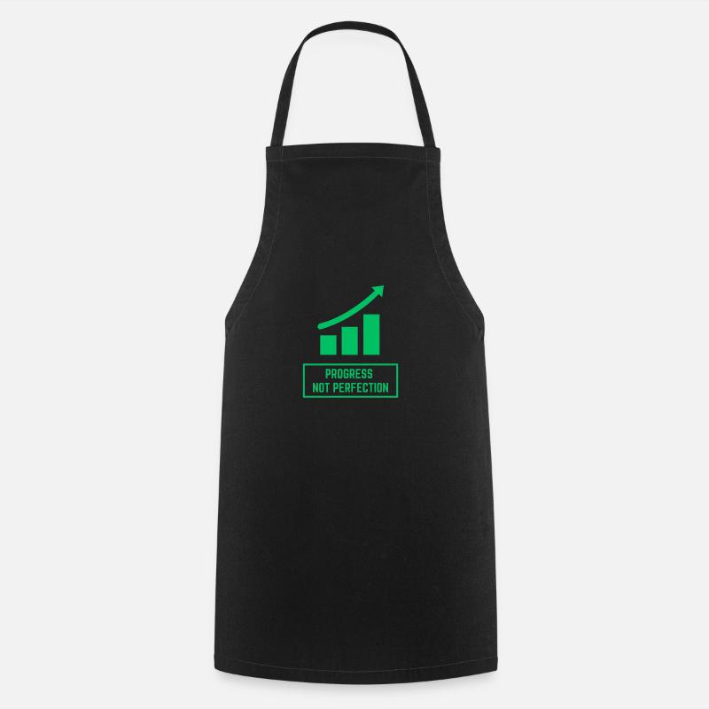 Progress Not Perfection - Cooking Apron - black