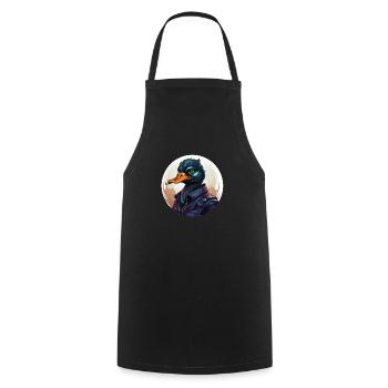 Canard au cigare - Tablier de cuisine - noir - Devant - AI Model Male 185 dark (185cm)
