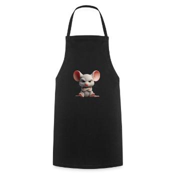 Mouse grim 2 - Cooking Apron - black - Front - AI Model Male 185 dark (185cm)