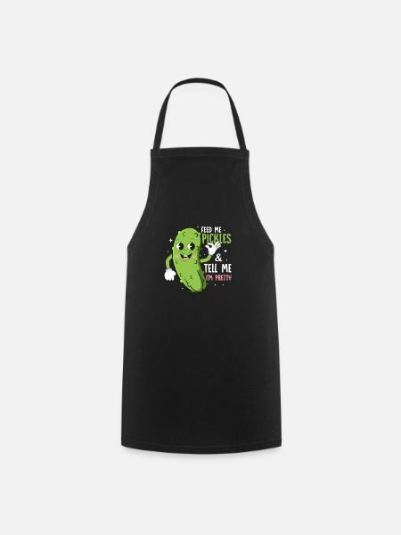 Feed Me Pickles & Tell Me I'm Pretty Cucumber Vega - Kochschürze - Schwarz