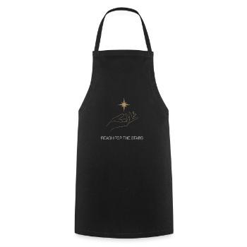 Reach for the Stars - Cooking Apron - black - Front - AI Model Male 185 dark (185cm)