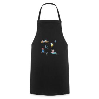 Elven Spell - Cooking Apron - black - Front - AI Model Male 185 dark (185cm)