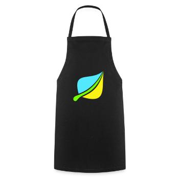 Feuille symbole écologique feuilles arbre feuille vert - Tablier de cuisine - noir - Devant - AI Model Male 185 dark (185cm)