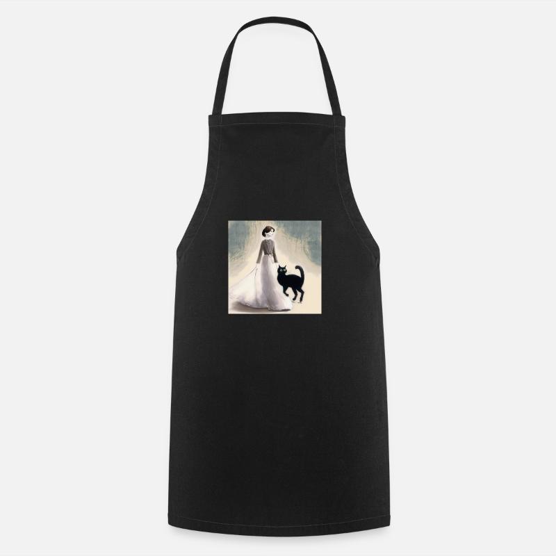 About a cat that... - Cooking Apron - black