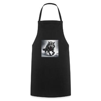 loup animal vecteur nature illustration design sauvage - Tablier de cuisine - noir - Devant - AI Model Male 185 dark (185cm)