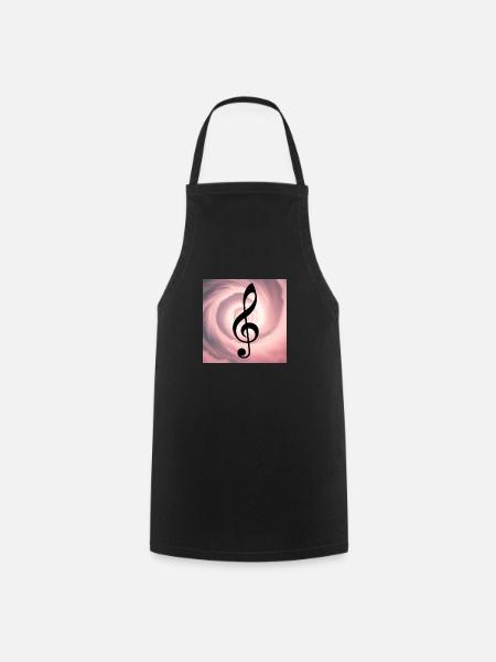 Music Black Light clef - Cooking Apron - black