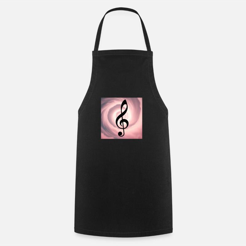 Music Black Light clef - Cooking Apron - black