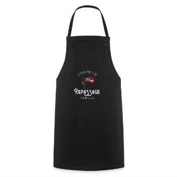J’peux pas j’ai repassage des feuilles mortes - Tablier de cuisine - noir - Devant - AI Model Male 185 dark (185cm)