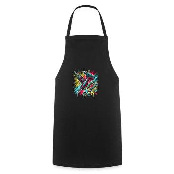 Craftsman Tool - Cooking Apron - black - Front - AI Model Male 185 dark (185cm)