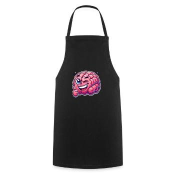 Intelligent brain - Cooking Apron - black - Front - AI Model Male 185 dark (185cm)