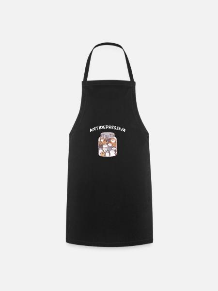 Antidepressants Cats Gift Cat Owner - Cooking Apron - black