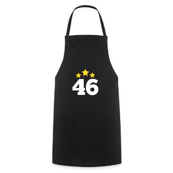 46 Jahre Stern - Geschenk zum 46. Jubiläum - Kochschürze - Schwarz - Vorne - AI Model Male 185 dark (185cm)