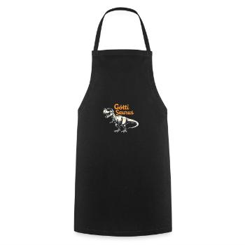 Göttisaurus Firmgötti Taufgötti Göti Questions - Tablier de cuisine - noir - Devant - AI Model Male 185 dark (185cm)