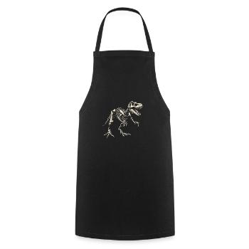 T-Rex Skelett Dinosaurier Dino - Kochschürze - Schwarz - Vorne - AI Model Male 185 dark (185cm)