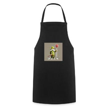 Stop - Not Pass - Cooking Apron - black - Front - AI Model Male 185 dark (185cm)