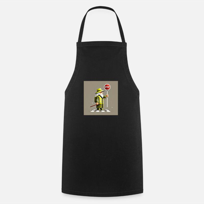 Stop - Not Pass - Cooking Apron - black