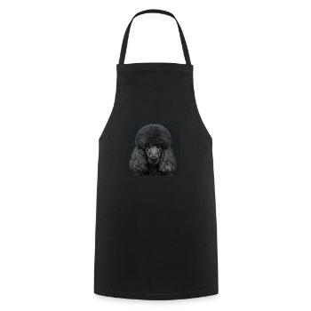 Animaux noirs - Caniche noir - Tablier de cuisine - noir - Devant - AI Model Male 185 dark (185cm)