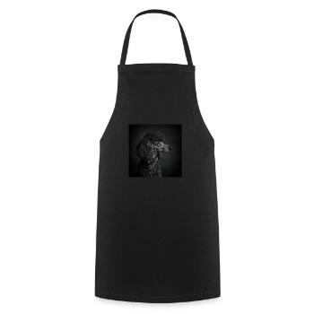 Animaux noirs - Caniche noir - Tablier de cuisine - noir - Devant - AI Model Male 185 dark (185cm)