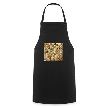 Geometry of Nature - Cooking Apron - black - Front - AI Model Male 185 dark (185cm)