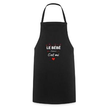 The Love Baby Is Me - Matching Mom - Cooking Apron - black - Front - AI Model Male 185 dark (185cm)