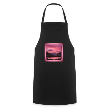 Mountains - Cooking Apron - black - Front - AI Model Male 185 dark (185cm)
