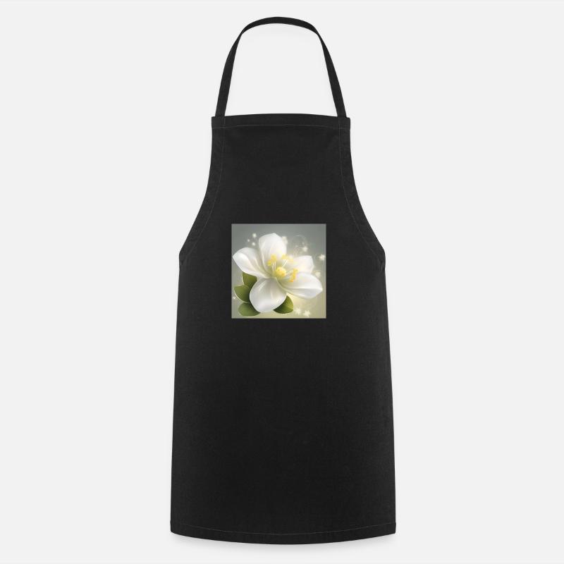Delicate Flower - Cooking Apron - black