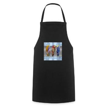 Stylo - Tablier de cuisine - noir - Devant - AI Model Male 185 dark (185cm)