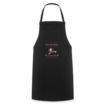Enfant Future Grande Soeur Drôle Annonce Licorne - Tablier de cuisine - noir - Devant - AI Model Male 185 dark (185cm)