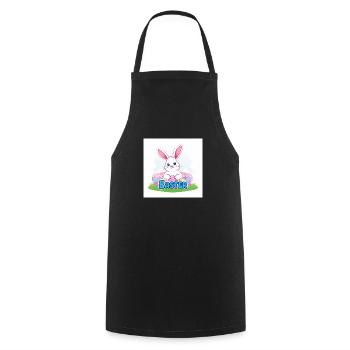 Der bunte Hase von Ostern - Kochschürze - Schwarz - Vorne - AI Model Male 185 dark (185cm)