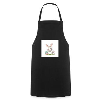 Süßer Osterhase - Kochschürze - Schwarz - Vorne - AI Model Male 185 dark (185cm)
