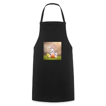 Lustiger Osterhase & Freunde - Kochschürze - Schwarz - Vorne - AI Model Male 185 dark (185cm)