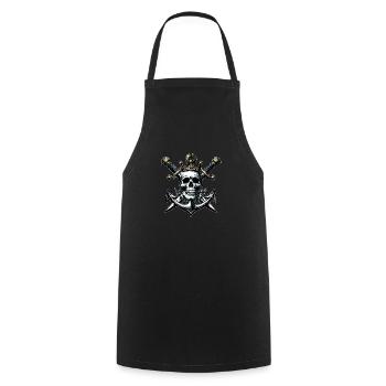 Roi des pirates - Tablier de cuisine - noir - Devant - AI Model Male 185 dark (185cm)