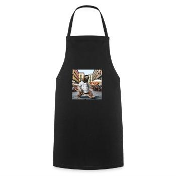 Faultier Pizzabäcker Pizzabäcker Neapel - Kochschürze - Schwarz - Vorne - AI Model Male 185 dark (185cm)