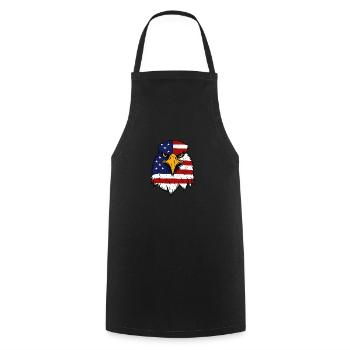 US Eagle - Cooking Apron - black - Front - AI Model Male 185 dark (185cm)