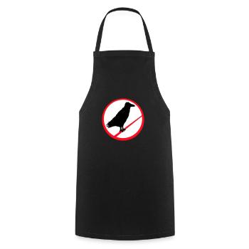Corbeau assis interdit Rod Corde signe Note - Tablier de cuisine - noir - Devant - AI Model Male 185 dark (185cm)