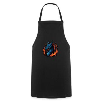 Dragon – Blaze Fury | Urban Zodiac Mascot - Cooking Apron - black - Front - AI Model Male 185 dark (185cm)