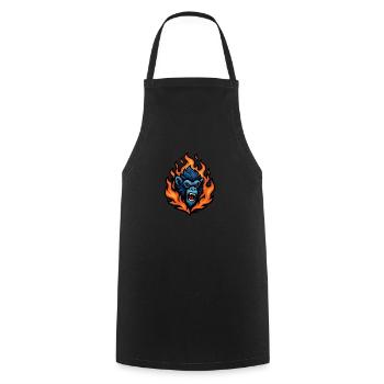 Monkey – Sky Jumper | Urban Zodiac Mascot - Cooking Apron - black - Front - AI Model Male 185 dark (185cm)