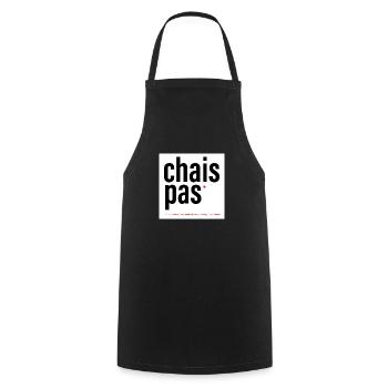 CHAIS PAS / DUNNO - Cooking Apron - black - Front - AI Model Male 185 dark (185cm)
