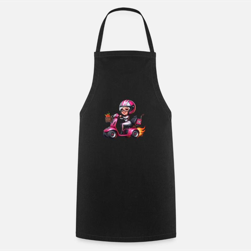 Race mobility scooter granny - Cooking Apron - black