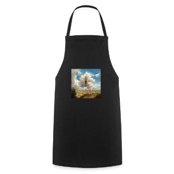 Cloud Painter Clouds Ladder Landscape Surreal - Cooking Apron - black - Front - AI Model Male 185 dark (185cm)