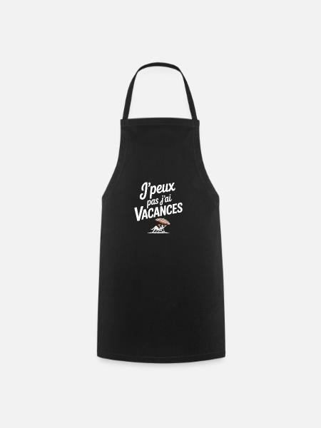 vacances, vacances d'été - Tablier de cuisine - noir