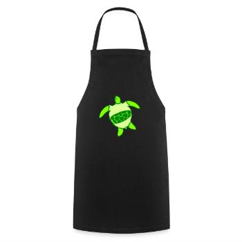 Wasserschildkröte Klamotten angezogen Shirt Hose - Kochschürze - Schwarz - Vorne - AI Model Male 185 dark (185cm)