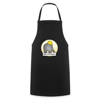 Logo de la pilonneuse de construction - Tablier de cuisine - noir - Devant - AI Model Male 185 dark (185cm)