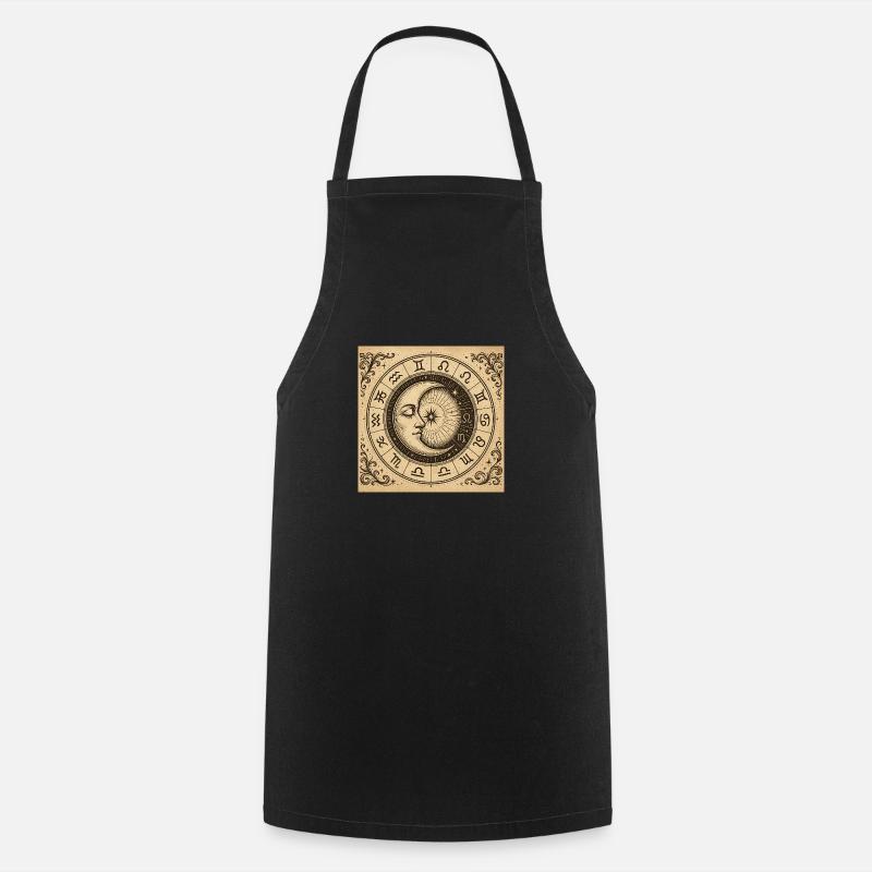 half moon encircled - Cooking Apron - black