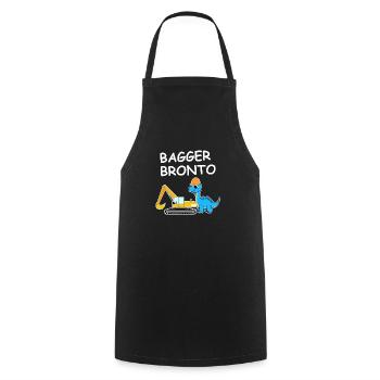Bagger Bronto - Kochschürze - Schwarz - Vorne - AI Model Male 185 dark (185cm)
