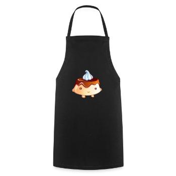 Arthur le flan.png - Tablier de cuisine - noir - Devant - AI Model Male 185 dark (185cm)