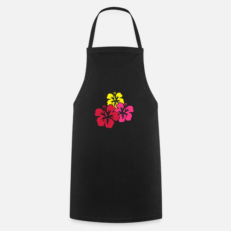 hawaii_blumen - Tablier de cuisine - noir