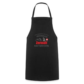 Zermatt Matterhorn - Switzerland T-shirt print - Cooking Apron - black - Front - AI Model Male 185 dark (185cm)