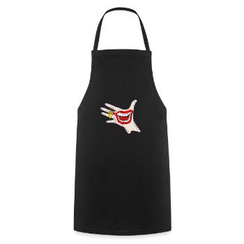 Halloween Evil Horror Clown Joker Smile face - Cooking Apron - black - Front - AI Model Male 185 dark (185cm)